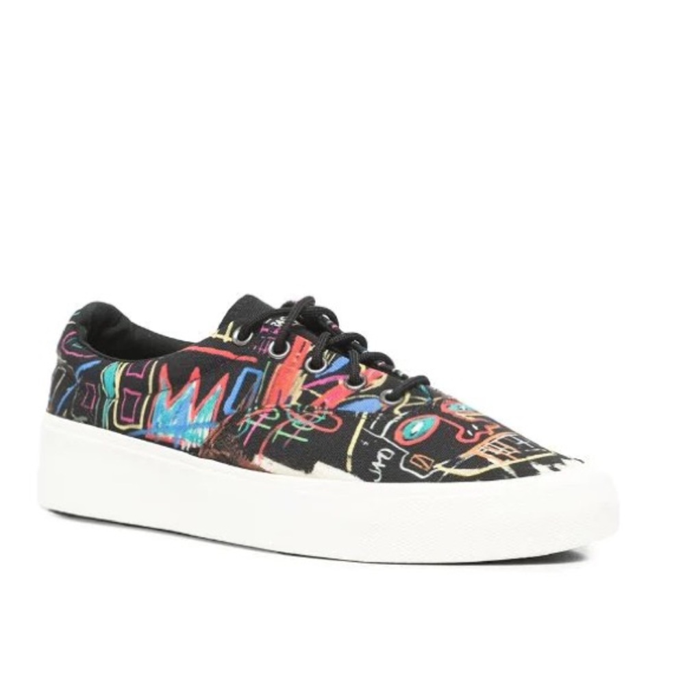 NWT unisex Basquiat skid grip sneakers black/multi sz 8.5 mens/ 10 womens